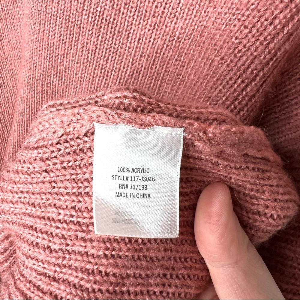 Alya Women's Pink Knitted Ruffle Sleeve Sweater Size Small - Picture 8 of 14